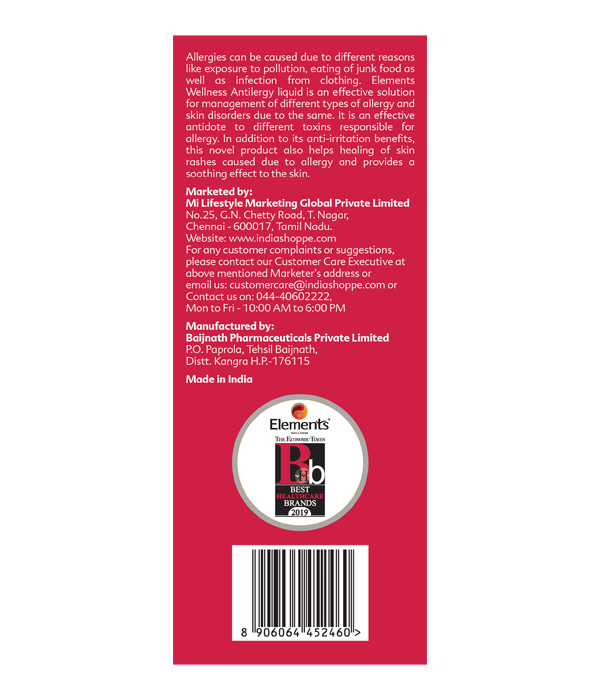 Elements Wellness Antilergy Liquid (200ml) - Image 3